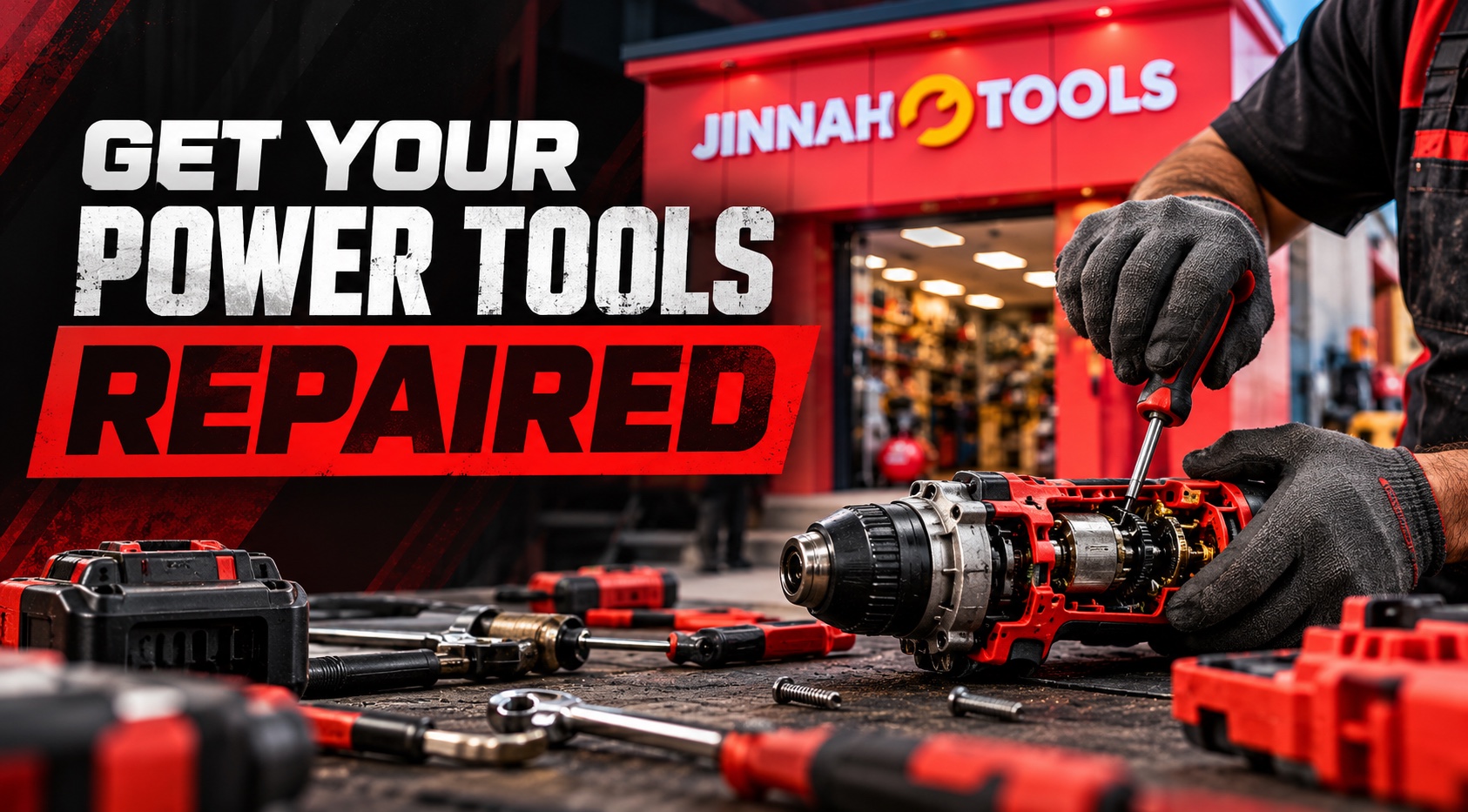 Get your power tools repaired — call Jinnah Tools